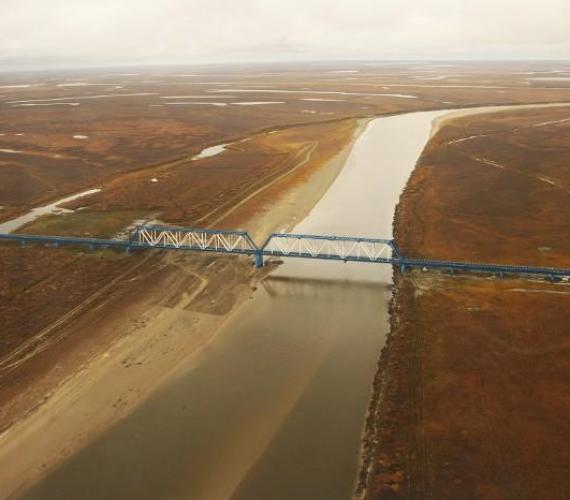 Most przez rzekę Juribej  Fot. Gazprom
